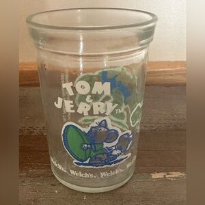 Vintage Tom & Jerry Welch’s jelly jar glass 1991 Turner Entertainment